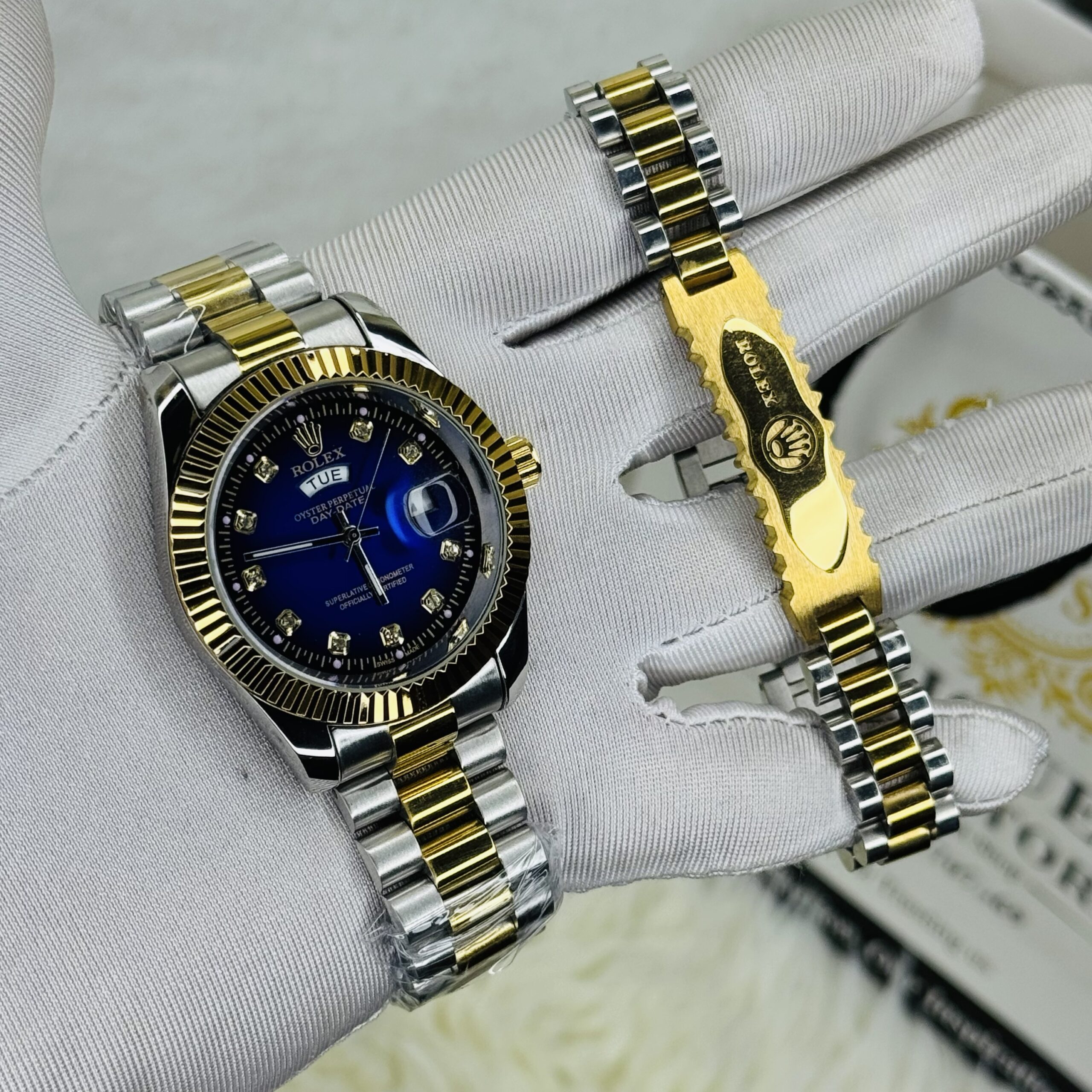 img_3823 Luxury RLX Watch and Bracelate Combo - Image 1