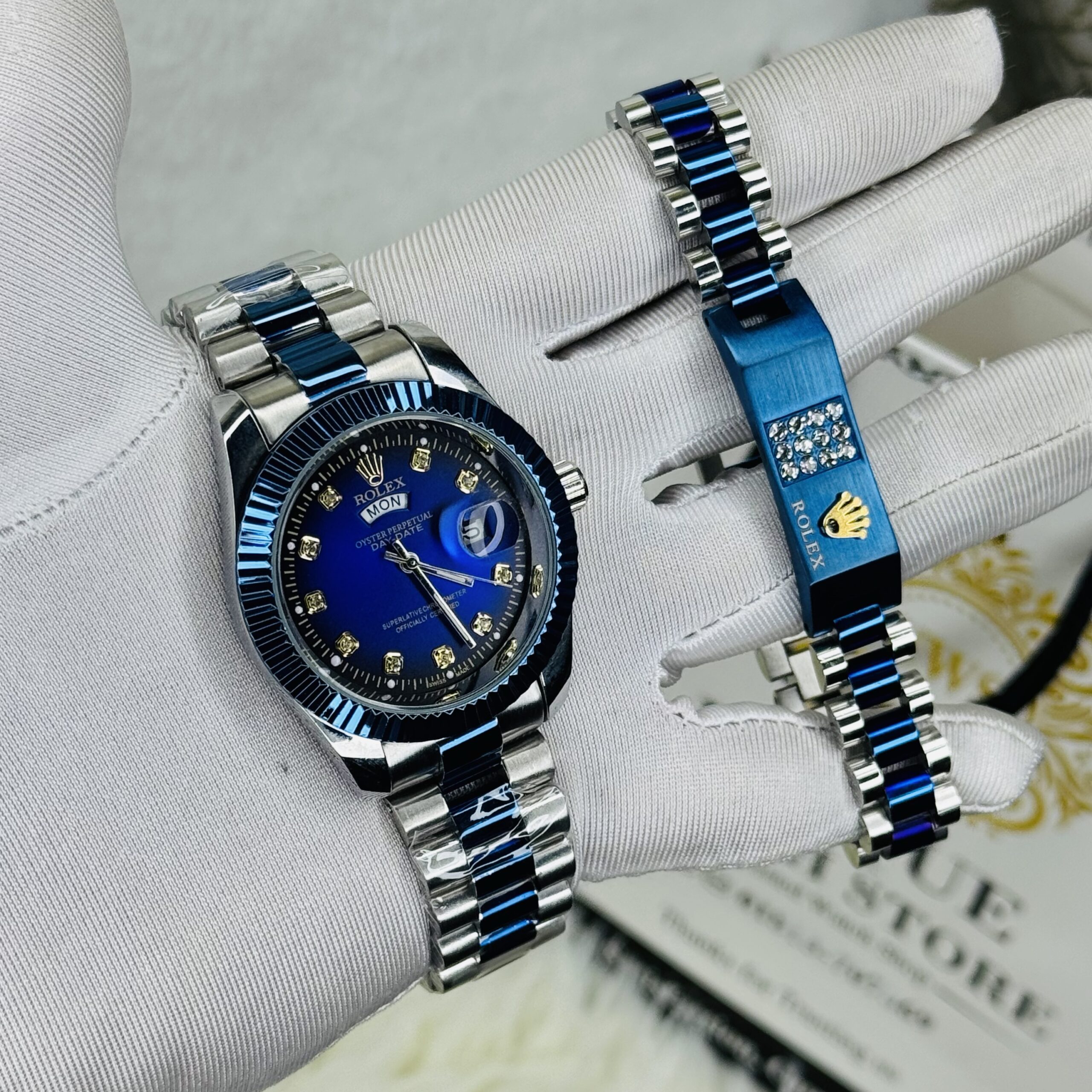 img_3828 Luxury RLX Watch and Bracelate Combo - Image 1